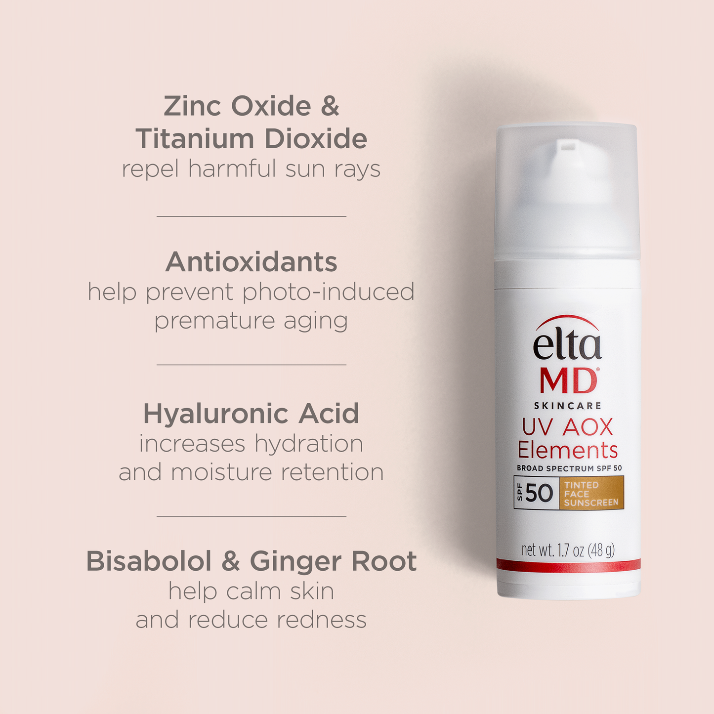 EltaMD AOX Elements Broad Spectrum 50 Tinted Sunscreen