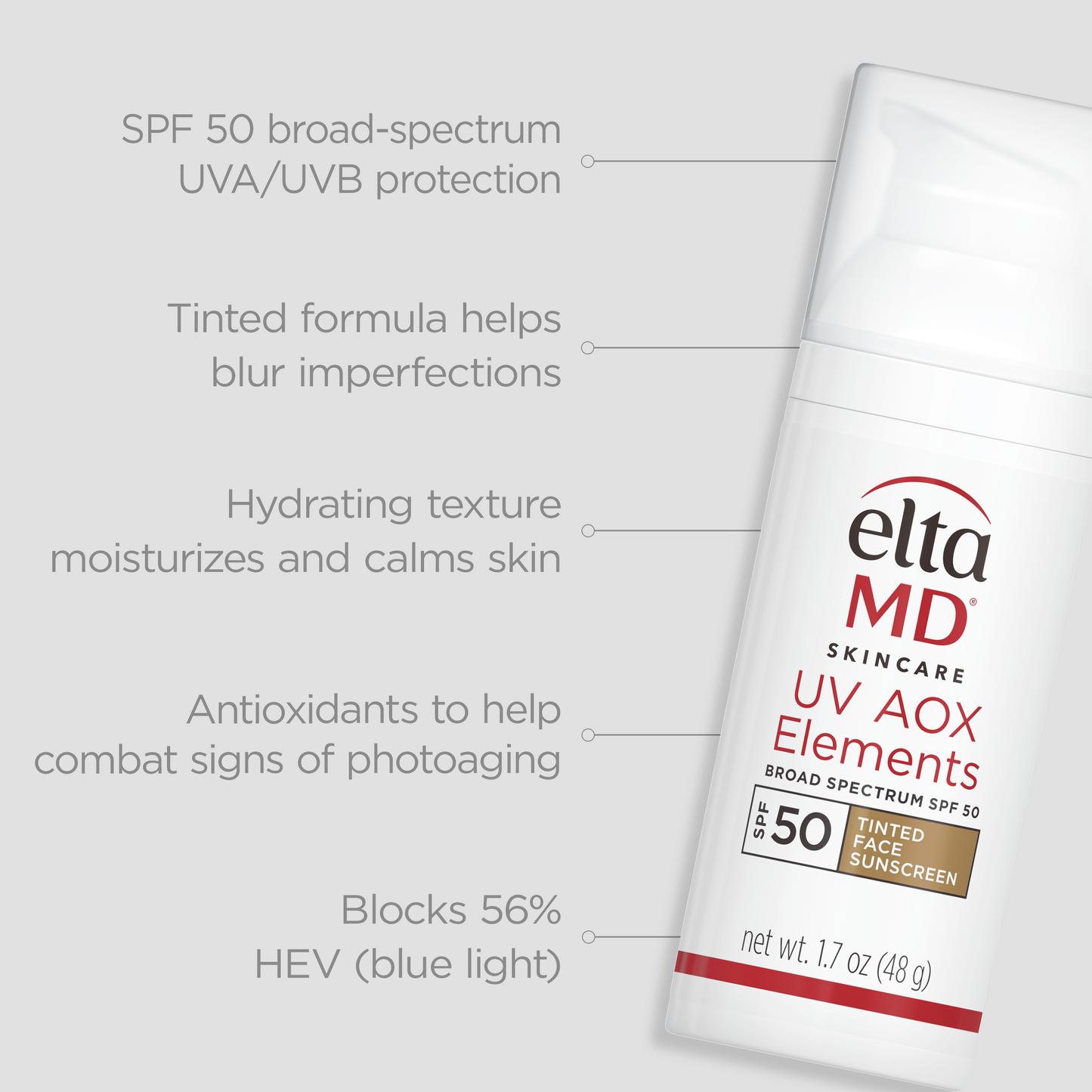 EltaMD AOX Elements Broad Spectrum 50 Tinted Sunscreen